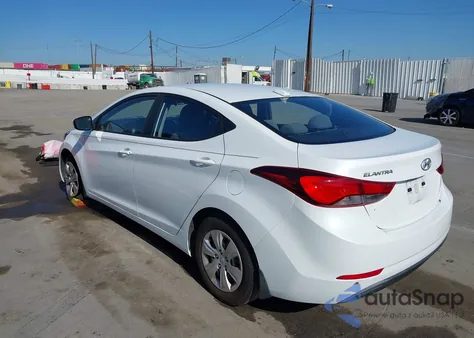 2016 Hyundai Elantra Se from USA, damaged, VIN 5NPDH4AE1GH673257